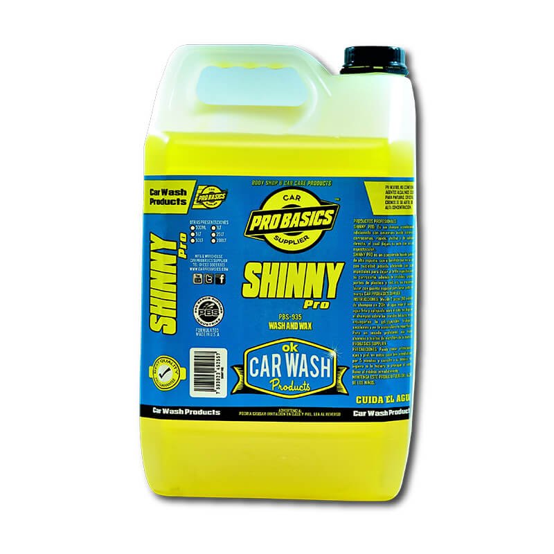 ProBasics, Shinny Pro, shampoo neutro altamente concetrado, agradable aroma y alta espuma 5 Lt.