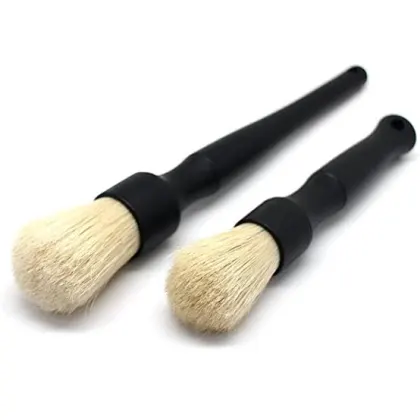 kit 2 brocha para detallado calidad Premium, kit 2 brochas 100% Pelo de Jabalí 