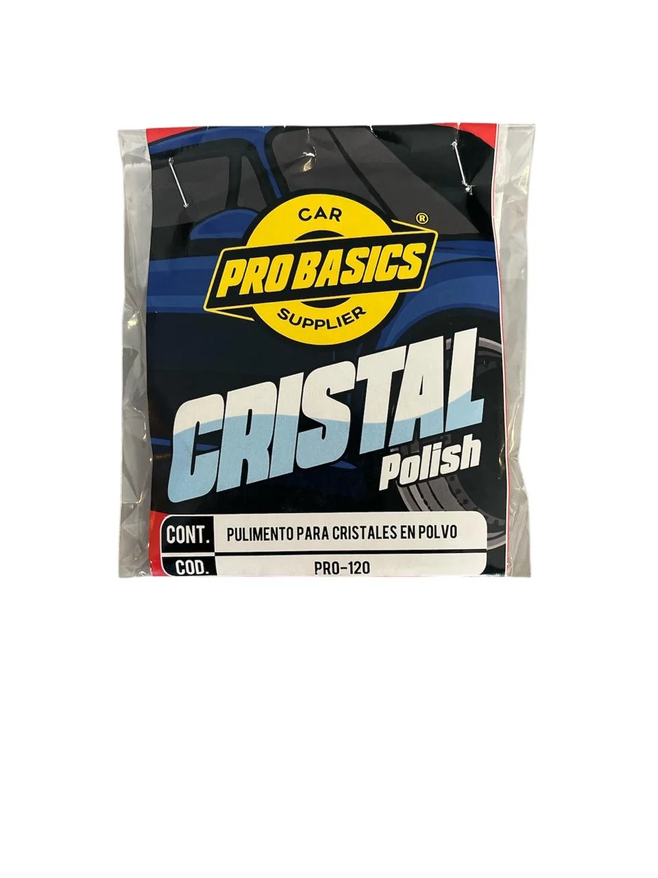 Probasics, Cristal Polish , pulimento en polvo para pulir cristales, elimina marca de agua, polvo 100 grms