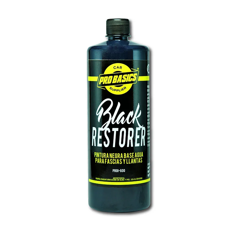 Probasics, Black Restore, Resturador de partes Plásticas, pintura base agua 1 lt.
