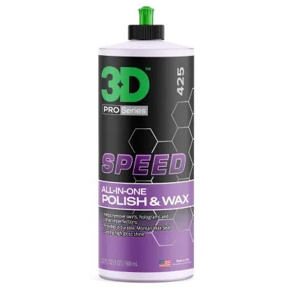 3D, SPEED, pulimento 3 En 1, pule, abrillanta y encera. 32 oz