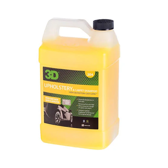 3D UPHOLSTERY & CARPET SHAMPOO Shampoo para lavado de tapicerias, alfombras,Galon 3.78