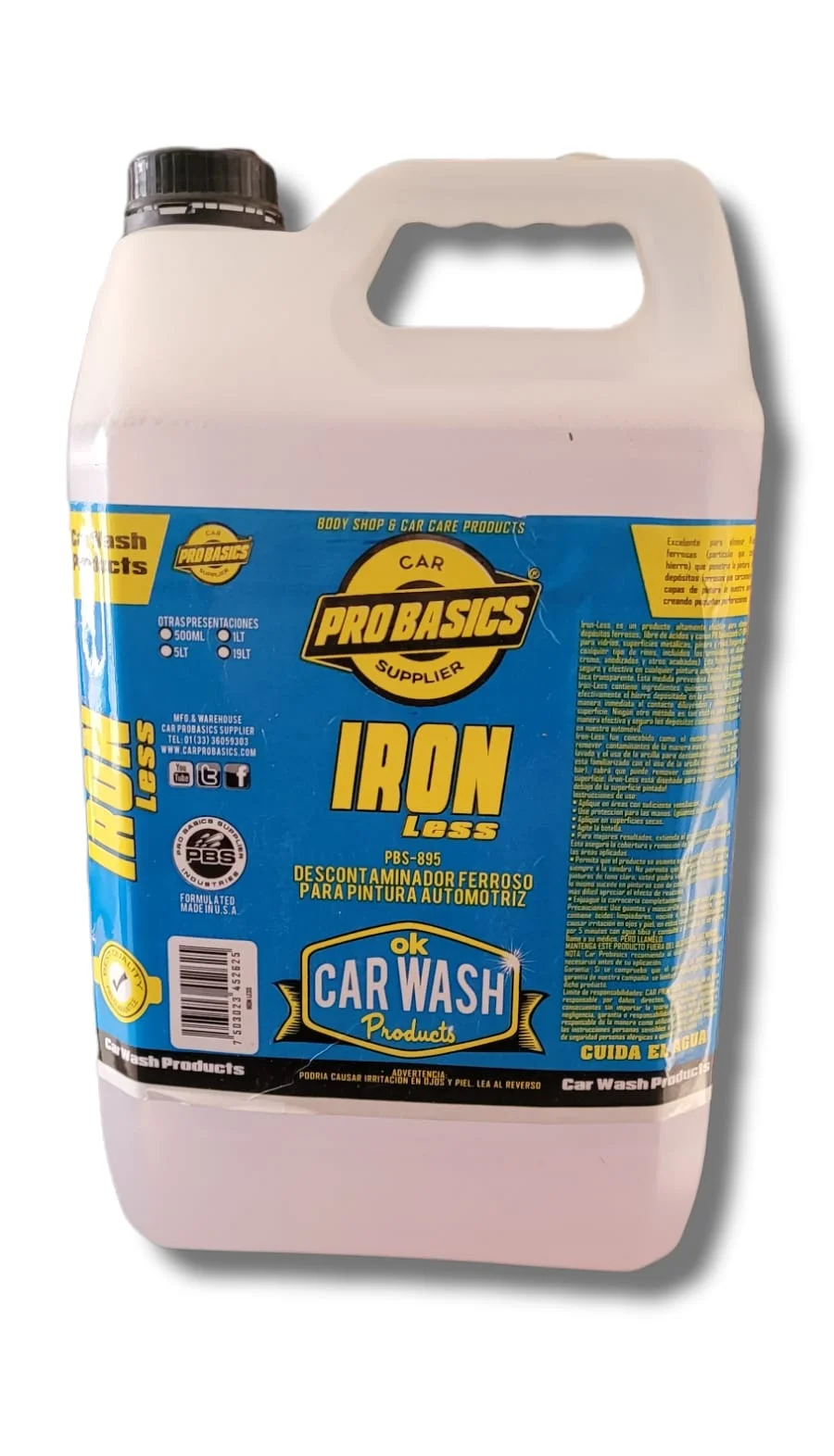 ProBasics, Iron Less, Descontaminador Ferrico, Galón 5 litros