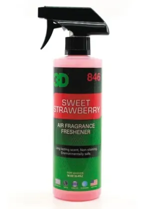 3D, Aromatizante Sweet Strawberry, 16 Oz.