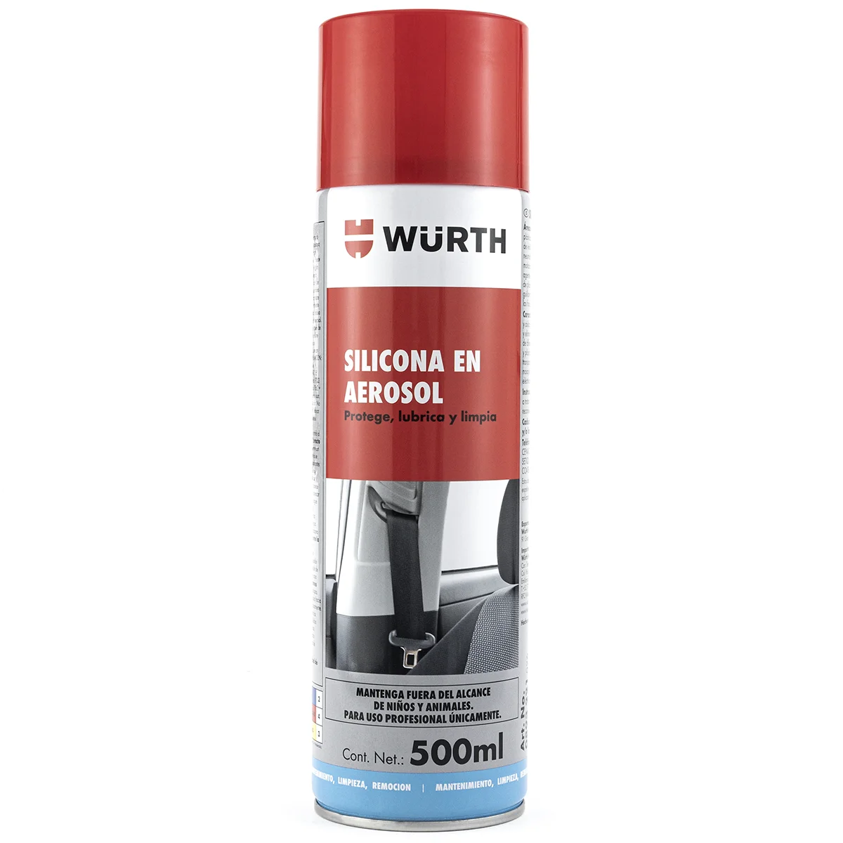 WÜRTH, Silicona en Aerosol, Protege, lubirca y limpia, 500ml