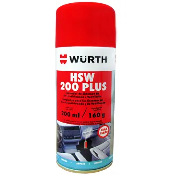 WÜRTH, HSE 200 PLUS, Limpiador de Aire Acondicionado y sistemas de ventilación, 200 ml.