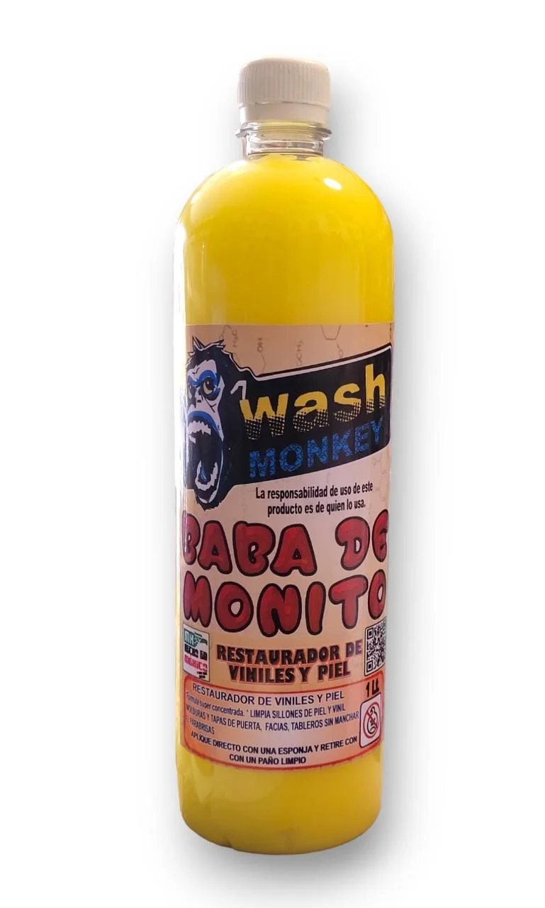 Wash Monkey, Baba de Monito, Acondicionador de Plásticos 1 litro