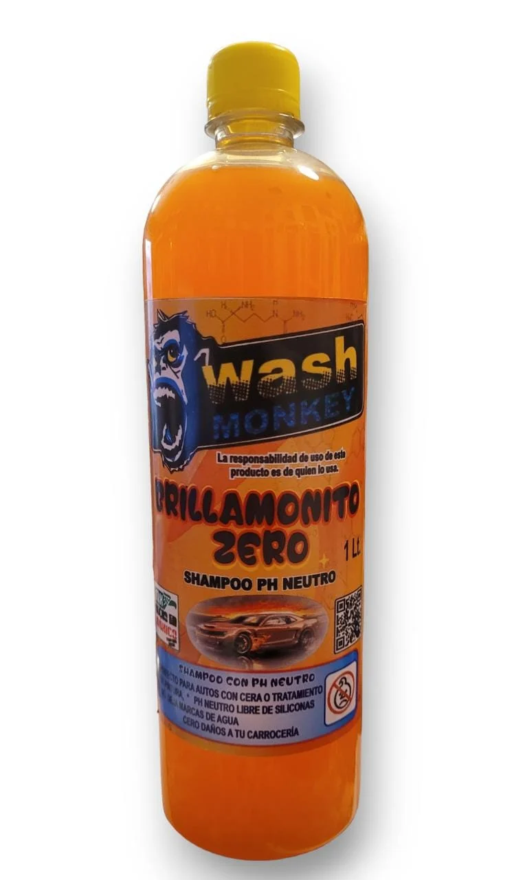 Wash Monkey, Brillamonito Zero, Shampoo pH neutro, 1 litro