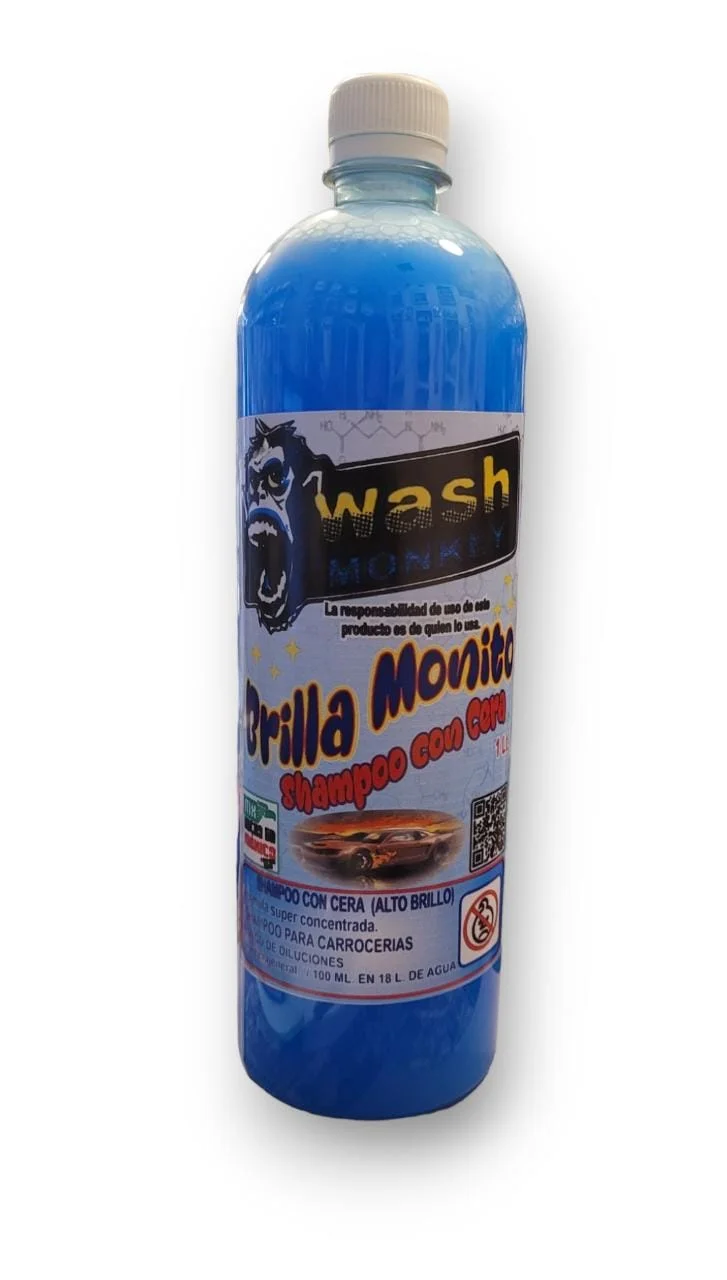Wash Monkey, Brillamonito Zero, Shampoocon Cera, 1 Litro