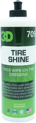 3D, Tire Shine, Acondicionador De Plásticos Base Agua, Universal Dressing, 16 oz. 