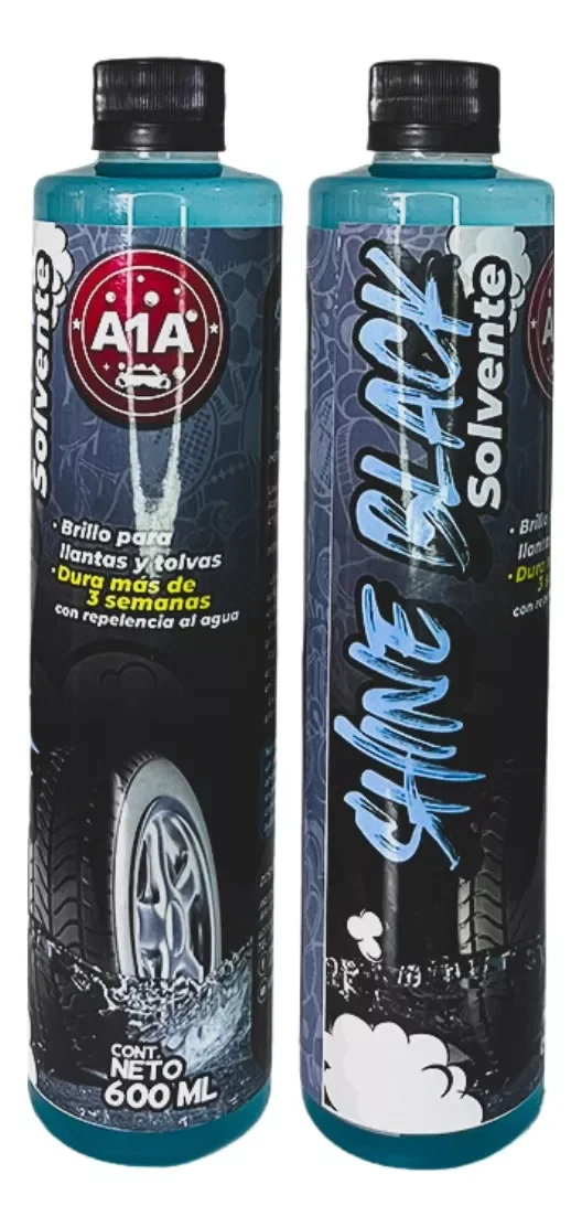A1A , Shine Black Solvente , 600 ml.