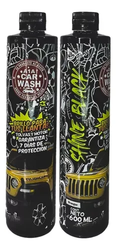 A1A , Shine Black , brillo para tus llantas , tolvas y motor , 600 ml.