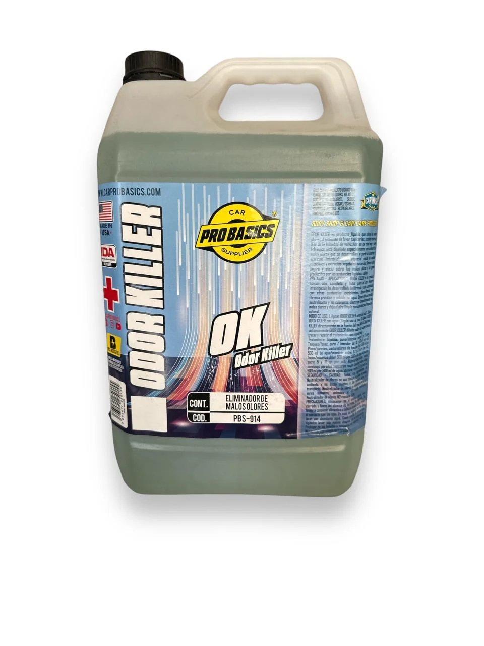 Probasics Odor Killer , eliminador de malos olores, galón 5 lts.