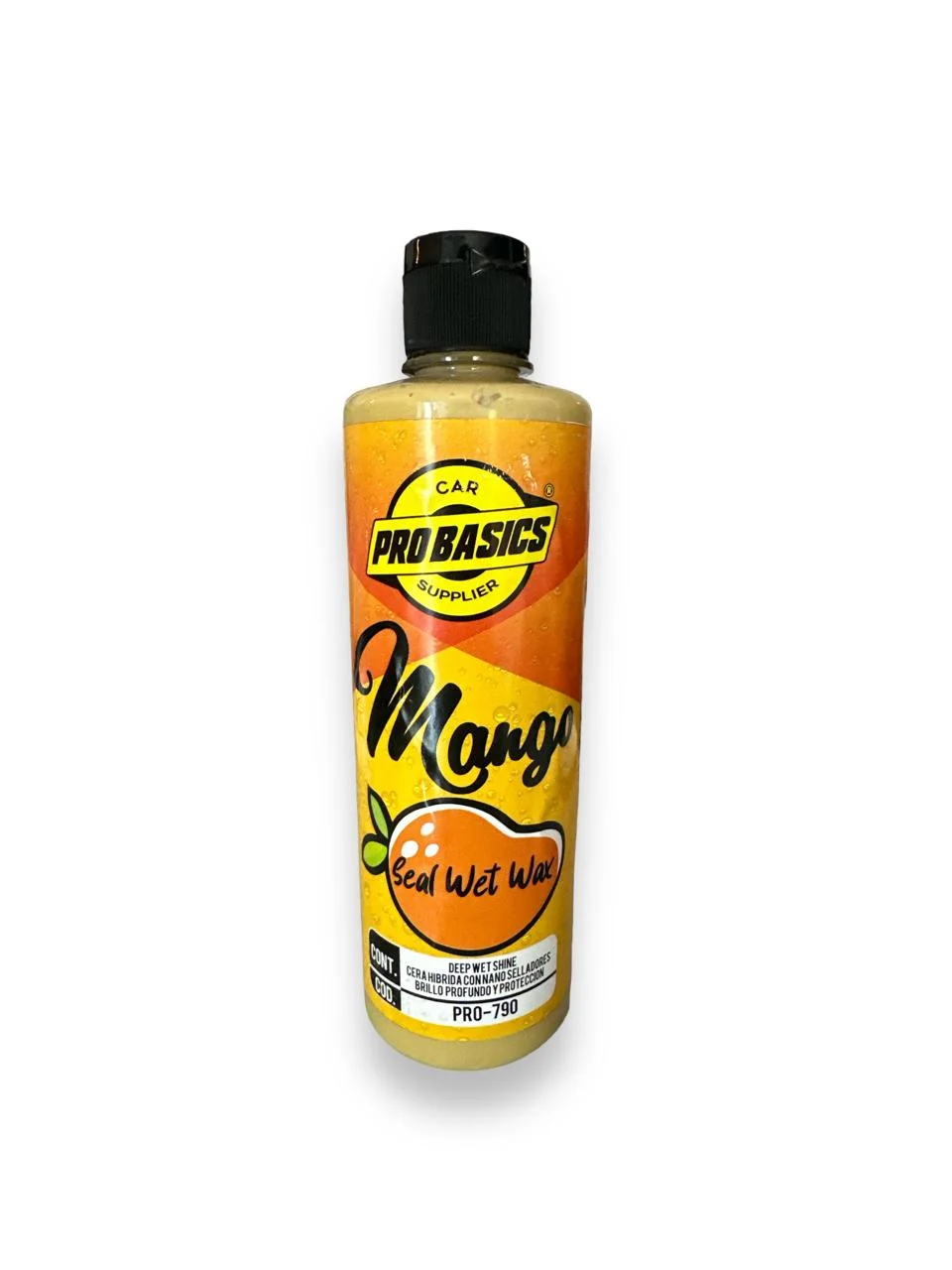 Probasics, Mango Aeal Wet Wax , cera hibrida con Nano Selladores, 500 ml.