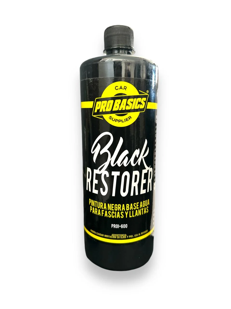 Black Restorer, Pintura negra base agua , restaura plasticos. 1 litro
