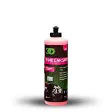 3D Pink Car Soap, shampoo Neutro Concentrado, 16 oz.