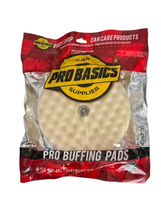PROBASICS, Pad o esponja para pulido medio, blanca 8 pulgadas, doble cara 5/8