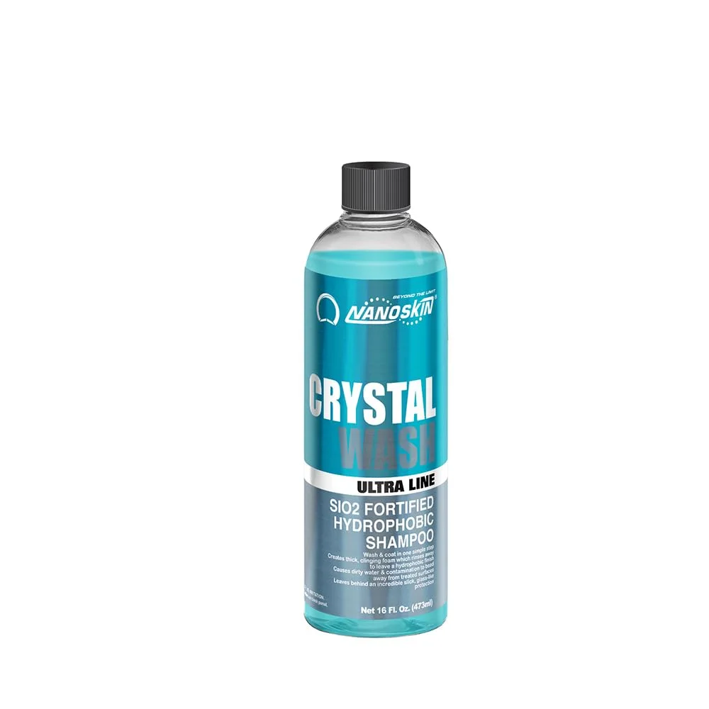 Nanoskin, Crystal Wash shampú hidrofóbico fortificado con SiO2 200:1 ~ 400:1, 473ml.