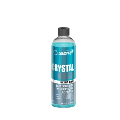Nanoskin, Crystal Wash shampú hidrofóbico fortificado con SiO2 200:1 ~ 400:1, 473ml.