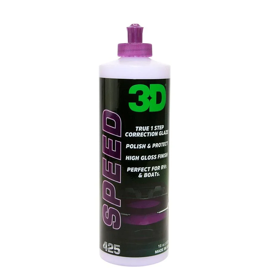 3D, SPEED, pulimento 3 En 1, pule, abrillanta y encera, 16 oz 
